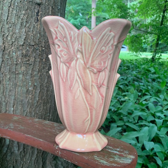 SOLD McCOY Art Deco Butterfly Vase - Picture 7 of 14
